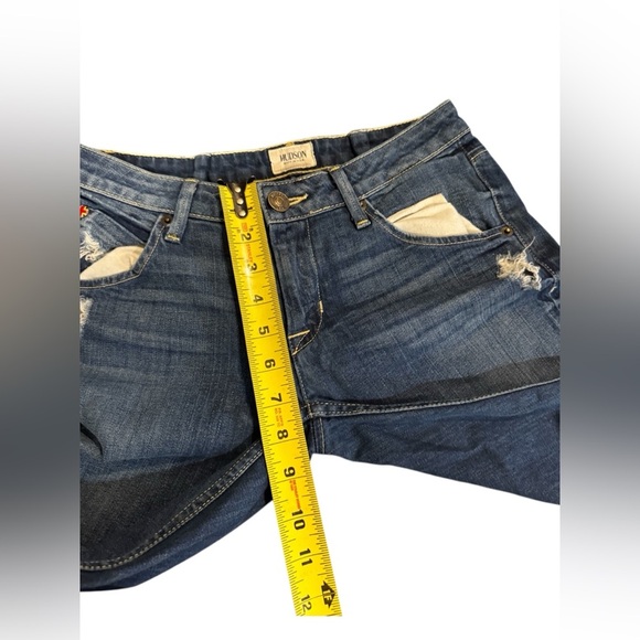 Hudson Jeans Women's Straight Leg in Distressed Blue - Picture 5 of 7